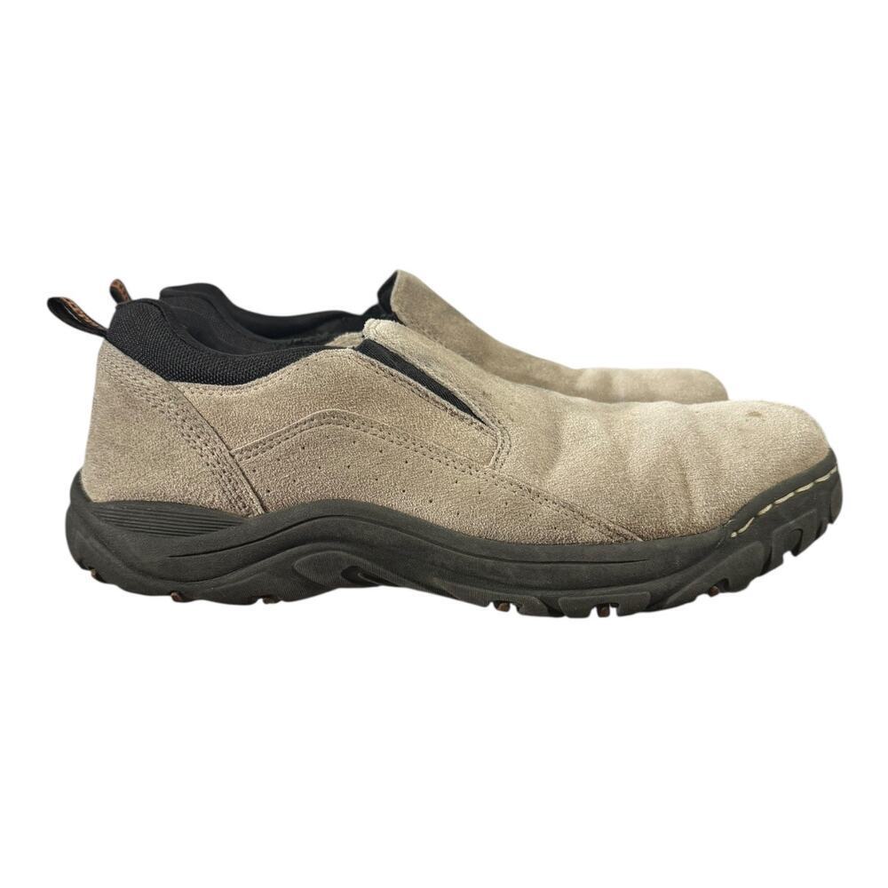 Khombu Liam Slip on Shoe Men’s Size 12 Cream Black Laceless